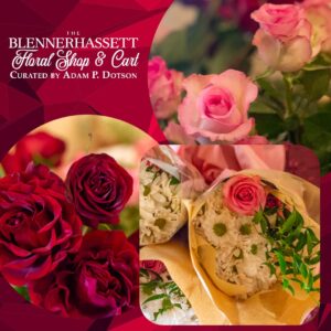 Blennerhassett Floral Shop and Cart with several flower photos
