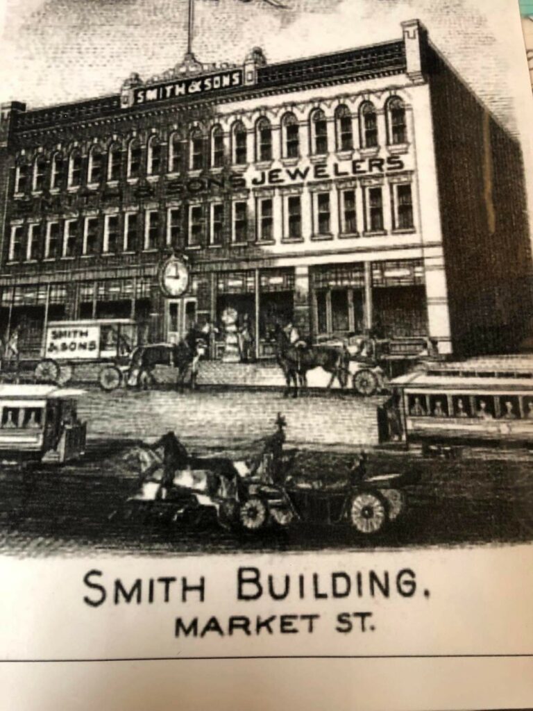 Sketch of the Smith Building beside of The Kaltenecker