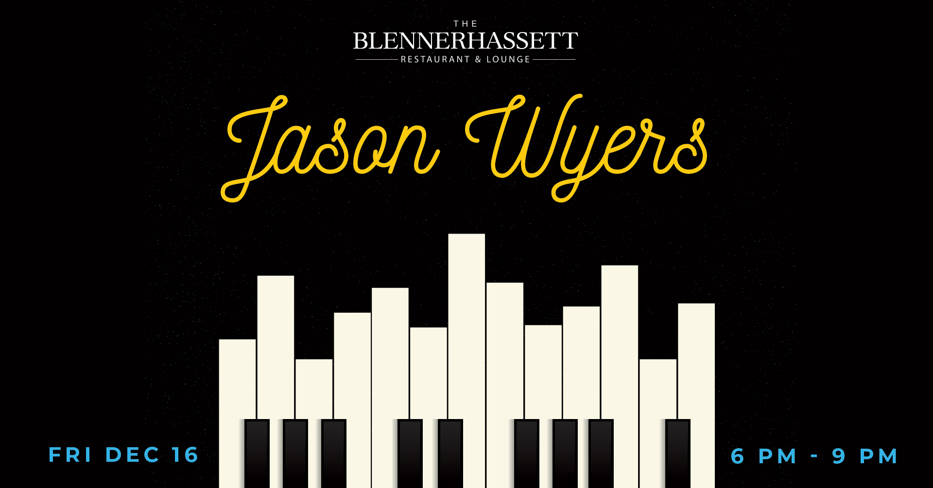 Jason Wyers plays piano during dinner on Friday, December 16th