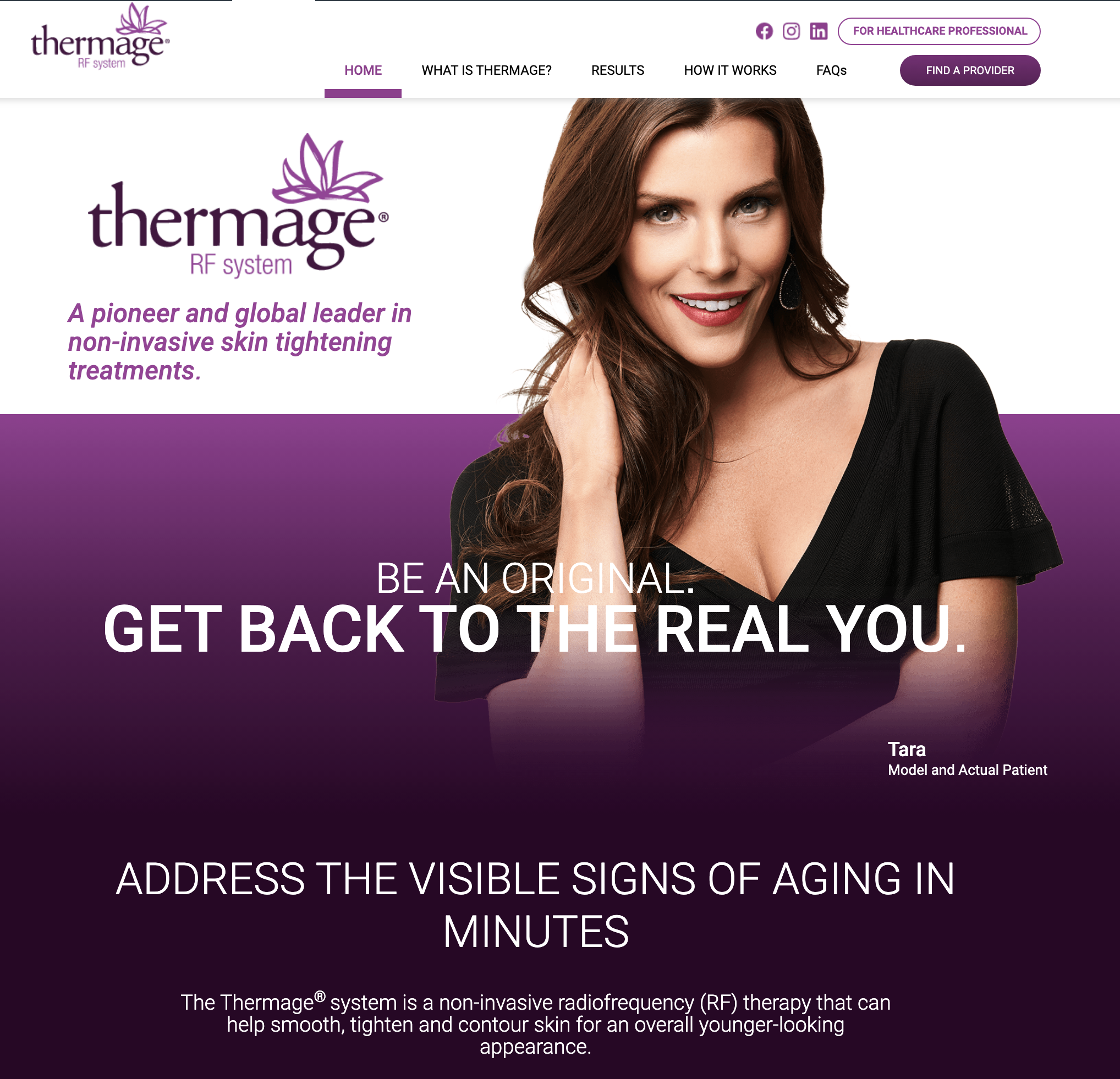 Thermage® Website Screenshot