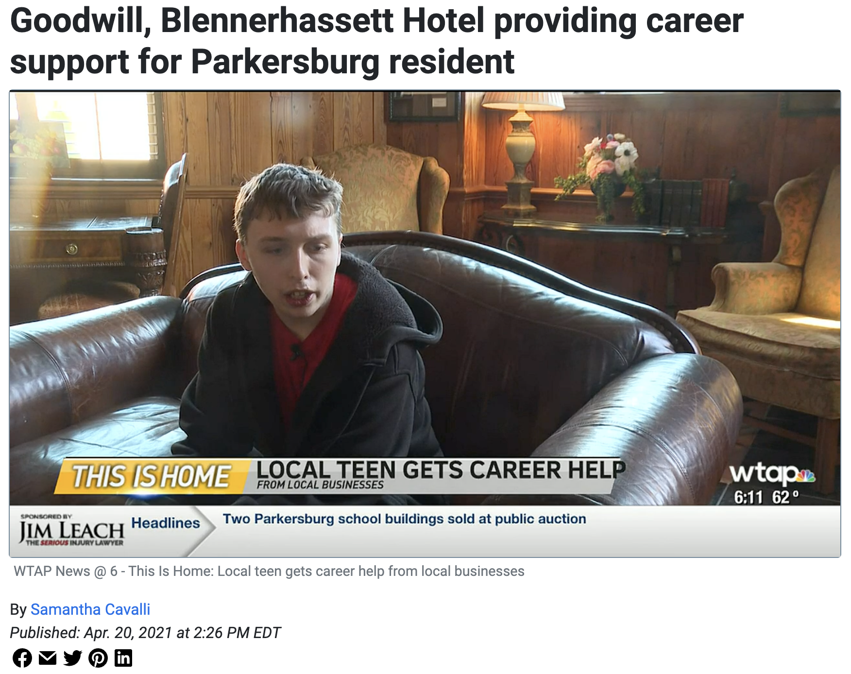 Goodwill, Blennerhassett Hotel providing career support for Parkersburg resident