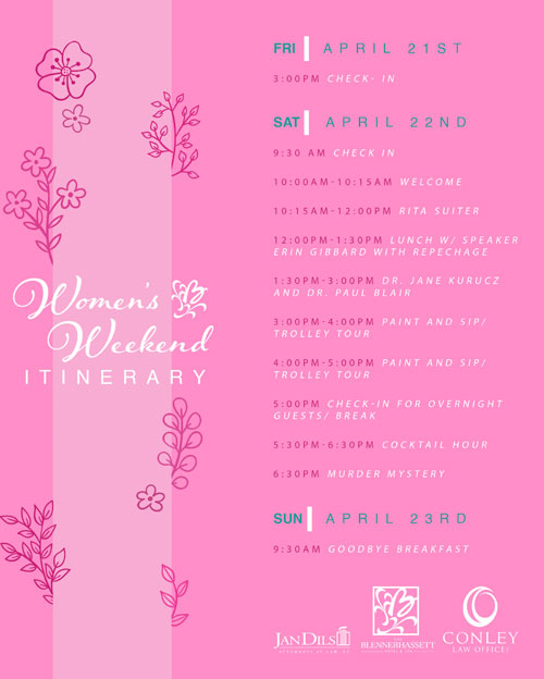 Womens Weekend Itinerary